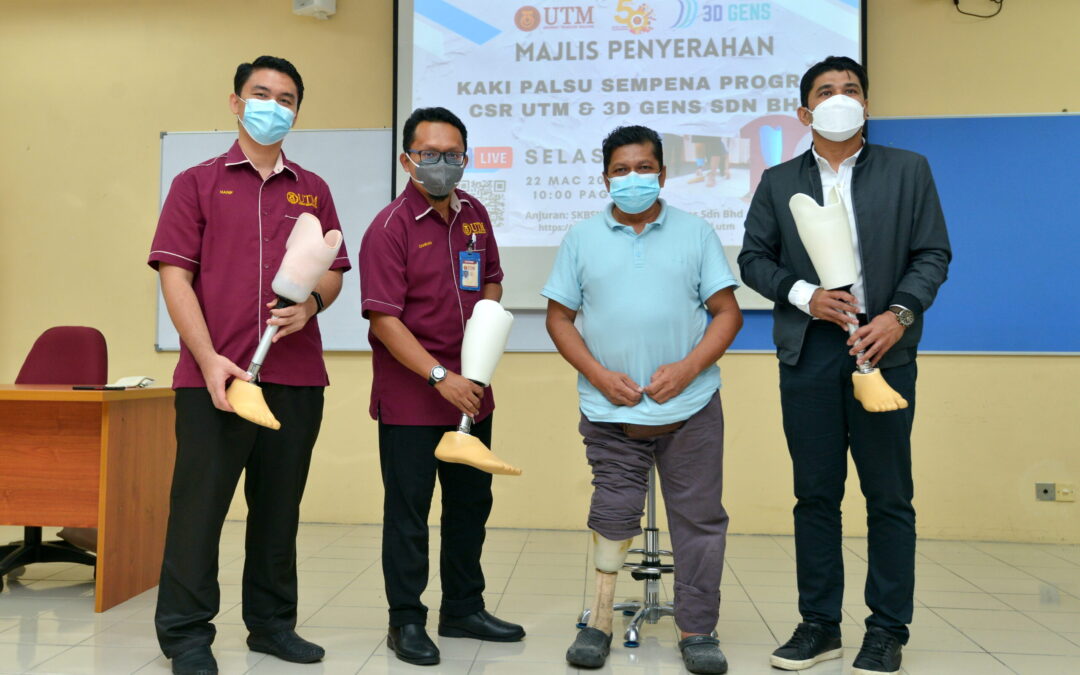 Majlis Penyerahan Kaki Palsu Sempena Program CSR UTM 3D GENS SDN. BHD.