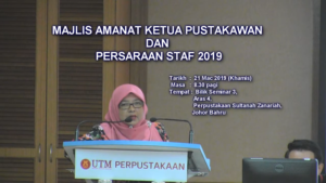 MAJLIS AMANAT KETUA PUSTAKAWAN DAN PERSARAAN STAF 2019