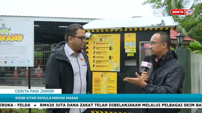 Kiosk kitar semula minyak masak